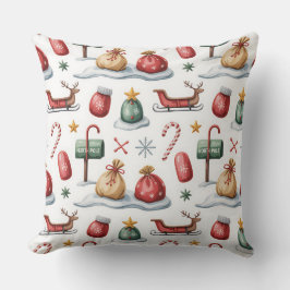 Eleganter Winter Botanisches Weihnachtskissen Kissen