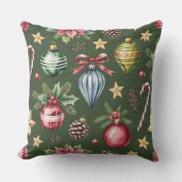 Eleganter Winter Botanisches Weihnachtskissen Kissen