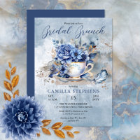 Eleganter Winter Floral Teacup Bridal Brunch