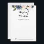 Eleganter Winter Floral Wedding Words of Weisheit Hinweiskarte<br><div class="desc">Diese elegante, blumengeschmückte Winterratskarte eignet sich perfekt für eine moderne Hochzeit. Das Design ist in dunkelblau, blau, blau, navy, rosa, rot, goldgelb und grün, Blume gehalten und in eleganten Bouquets untergebracht. Diese Karten sind ideal für Hochzeiten, Brautparty, Babydusche, Graduiertenfest u.v.m. Personalisieren Sie die Karten mit den Namen der Braut und...</div>