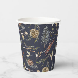 Eleganter Winter Foliage Cup Pappbecher