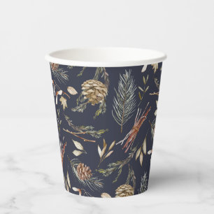 Eleganter Winter Foliage Cup Pappbecher