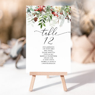 Eleganter Winter Hochzeitstisch-Seekarten Einladung