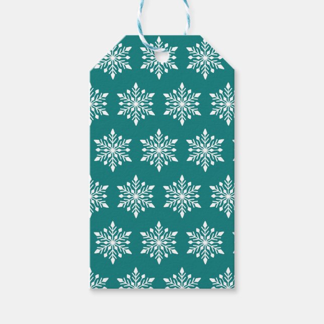 Eleganter Winter Snowflake Geschenkanhänger (Vorderseite)