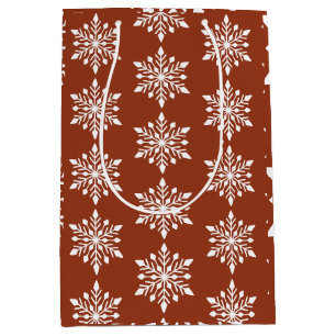Eleganter Winter Snowflake Mittlere Geschenktüte