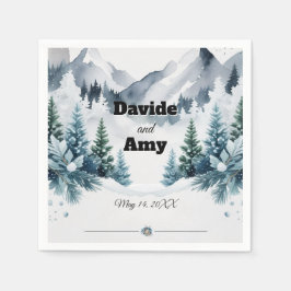 Eleganter Winter Wedding Cocktail Serviette