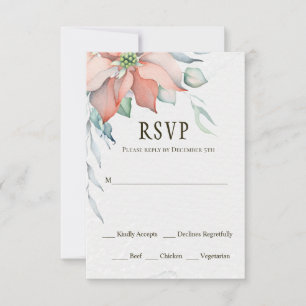 Eleganter Winter Weihnachten Weihnachten RSVP Karte