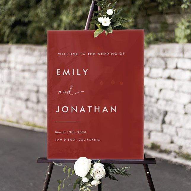 Eleganter Winter Weihnachts-Empfang Acrylschild (Von Creator hochgeladen)