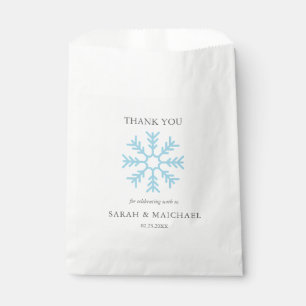 Eleganter Winter-Wunderland-Schneeflocken Geschenktütchen
