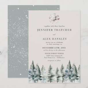Eleganter Winterschnee   Einladung zur Weihnachtsf