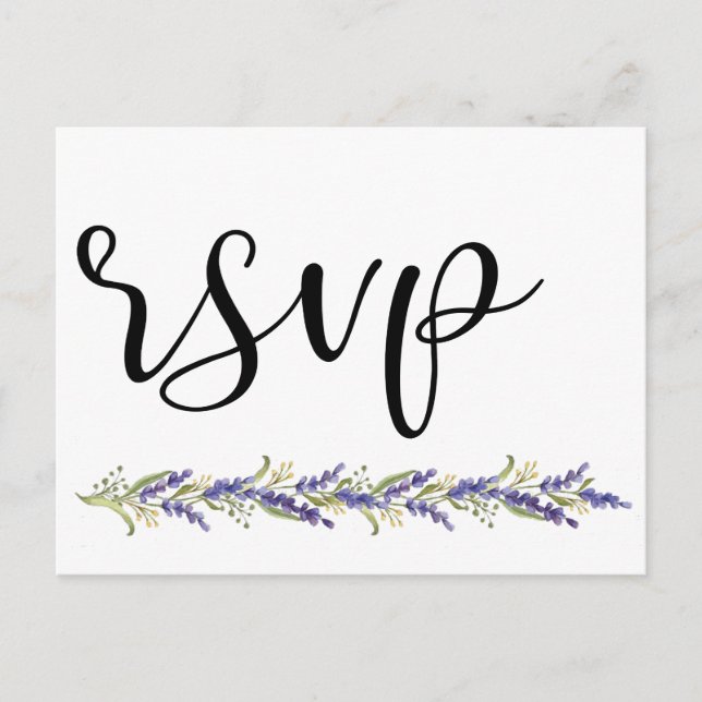 Eleganter Wisteria tree minimal Wedding Rsvp Einladungspostkarte (Vorderseite)