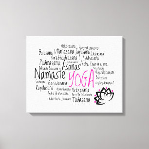 Eleganter Yoga-Dekor Leinwanddruck