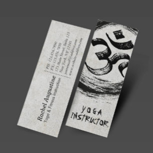 Eleganter YOGA-Lehrer Kalligrafie ZEN OM-Symbol Mini Visitenkarte