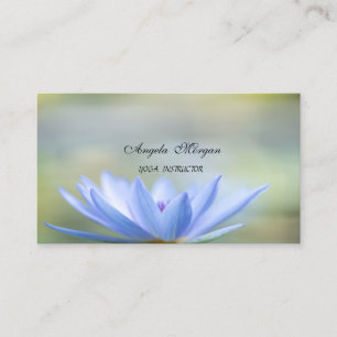 Eleganter Yoga-Lehrer mit Blauem Lotus Visitenkarte