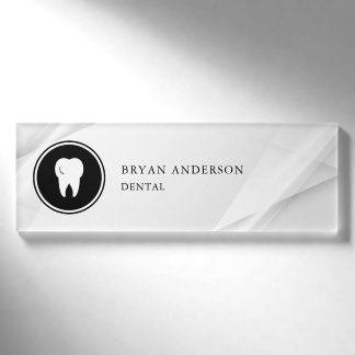 Eleganter Zahnarzt Dentalassistent Magnetisch Namenschild