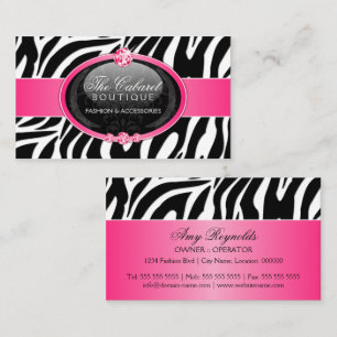 Eleganter Zebra-Mode-Schmuck Visitenkarte