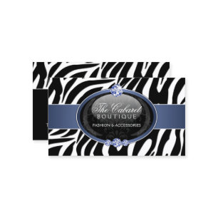 Eleganter Zebra-Mode-Schmuck Visitenkarte