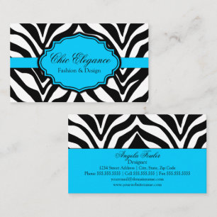 Eleganter Zebradruck Visitenkarte