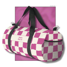 Eleganter zeitloser Name Lila und Creme Karo
