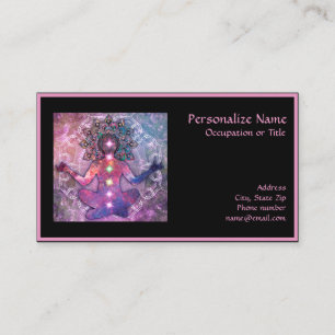 Eleganter Zen-Yoga-Lotus-Meditations-Chakra Visitenkarte