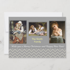 Eleganter Zickzack Feiertag, Weihnachten, Neues Ja Feiertagskarte