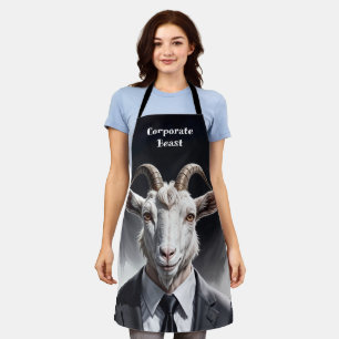 Eleganter Ziegenherr in formeller Portraitszene Schürze