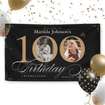 Elegantes 100. Geburtstag Vintages Foto Party