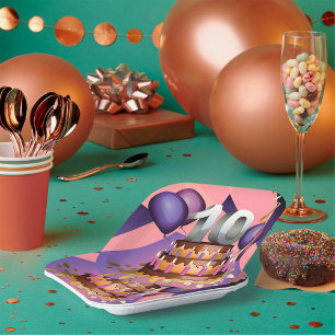 Elegantes 10-jähriges Celebration Cake Design Pappteller