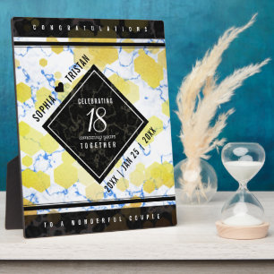 Elegantes 18. Geburtstag von Porzellan Fotoplatte