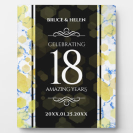 Elegantes 18. Geburtstag von Porzellan Fotoplatte