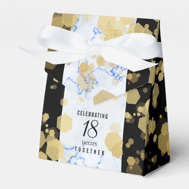 Elegantes 18. Geburtstag von Porzellan Geschenkschachtel (Vorderseite)