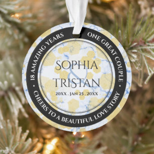 Elegantes 18. Geburtstag von Porzellan Ornament