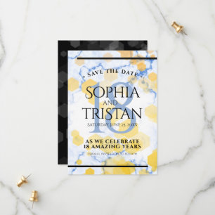 Elegantes 18. Geburtstag von Porzellan Save The Date