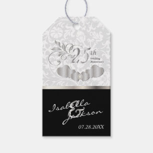 Elegantes 25. Hochzeitstag Geschenkanhänger