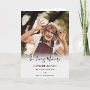 Elegantes 2-Foto-Programm zur Gedächtnisbeerdigung Programm