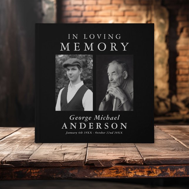 Elegantes 2er-Foto-Gedenkstück "In liebevoller Eri Gästebuch (Von Creator hochgeladen)