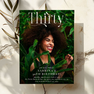 Elegantes 30. Foto 30. Geburtstag Party Einladung