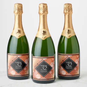 Elegantes 32. Bronze-Weinsiegel zum Hochzeitstag