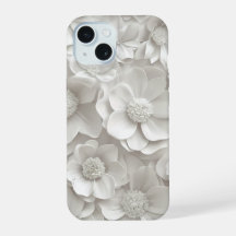 Elegantes 3D weißes Blumen-Handyhülle