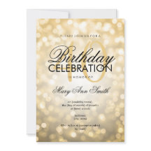 Elegantes 40. Geburtstag Party Gold Glitzer Lights