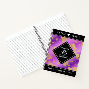 Elegantes 48. Amethyst-Hochzeitstil-Notebook Notizbuch