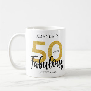 Elegantes 50. Geburtstagsjubiläum 50 und fantastis Kaffeetasse