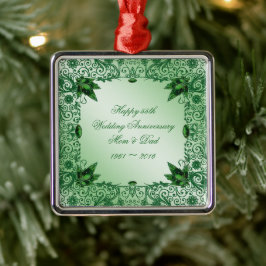 Elegantes 55. Hochzeitliches Jubiläum Ornament Aus Metall