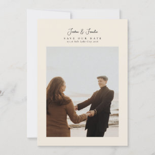 Elegantes 5-Foto-Kollagen Skript Kalligrafie Hochz Save The Date