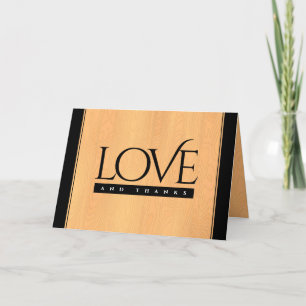 Elegantes 5. Jubiläum der Hochzeit von Holz Dankeskarte