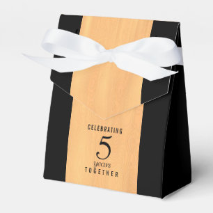 Elegantes 5. Jubiläum der Hochzeit von Holz Geschenkschachtel