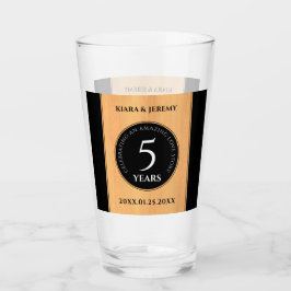 Elegantes 5. Jubiläum der Hochzeit von Holz Glas