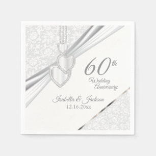 Elegantes 60./75. Hochzeitsszenario Serviette