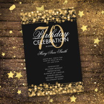 Elegantes 70. Geburtstagsparty-Programm Gold mit M