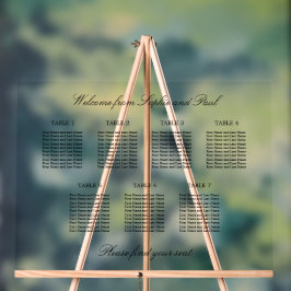 Elegantes 7 Tafelzeichen Akryllisches Zeichen Acrylschild